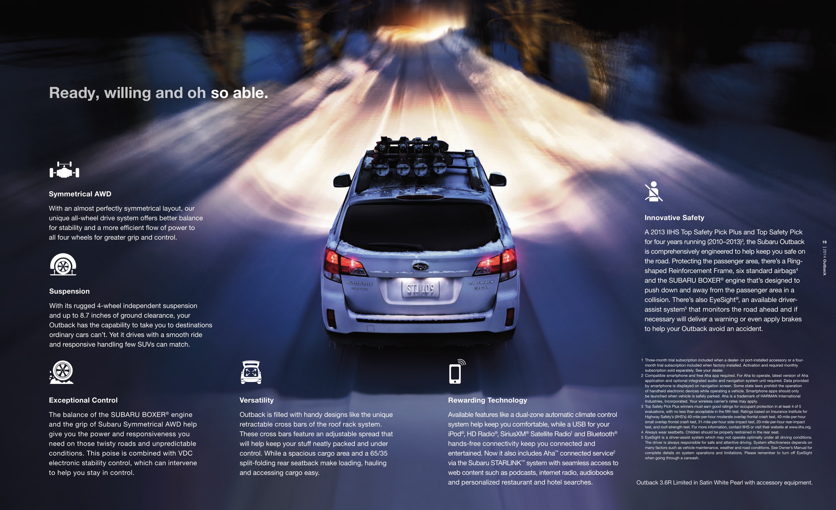 2014 Subaru Outback Brochure Page 12